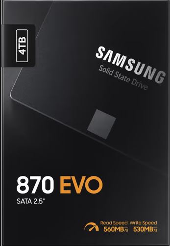 Samsung Ssd 870 Evo Sata 2.5 4Tb MZ-77E4T0B/EU Samsung Ssd 870 Evo Sata 2.5 4Tb MZ-77E4T0B/EU